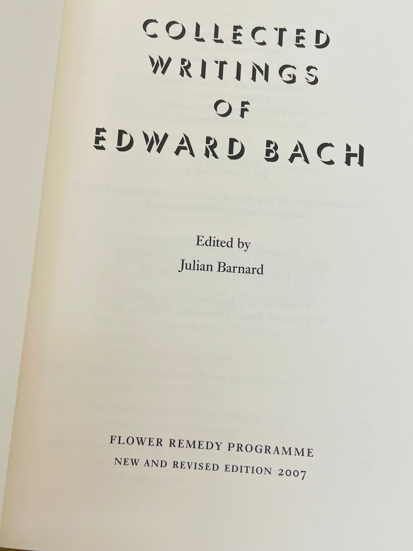 The Collected Writings of Edward Bach