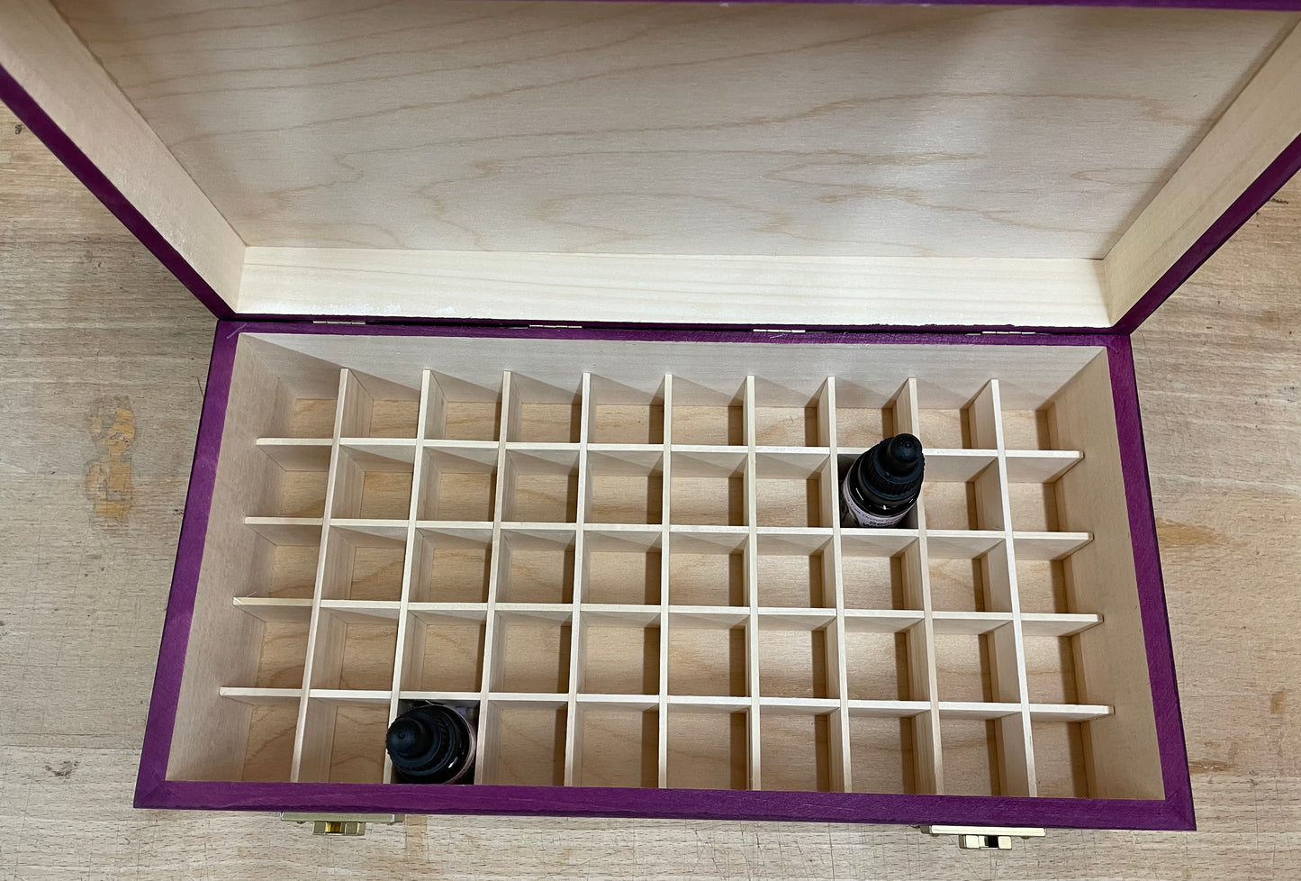 Purple Wood Box for 50 essences