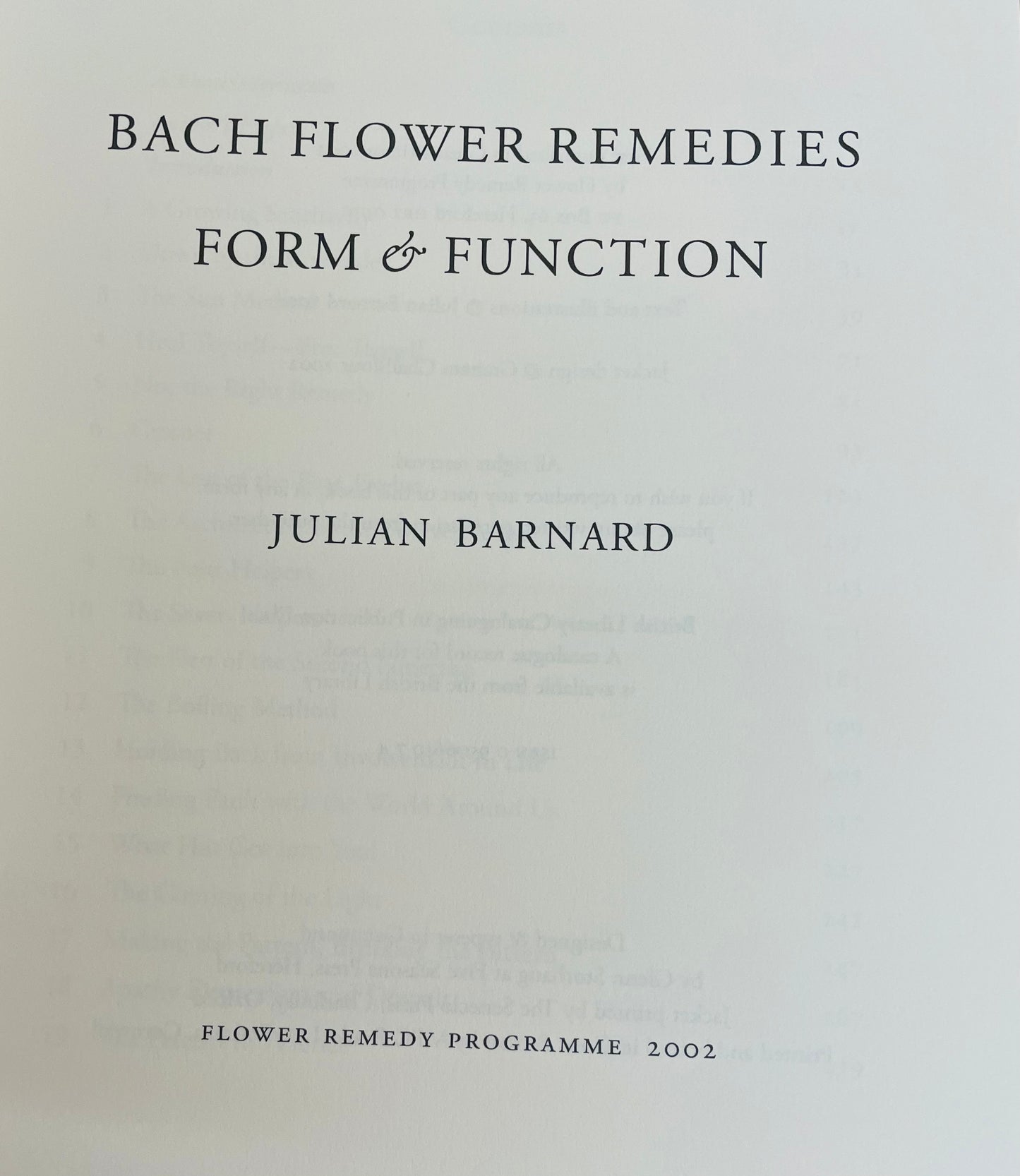 Bach Flower Remedies - Form & Function Hardback