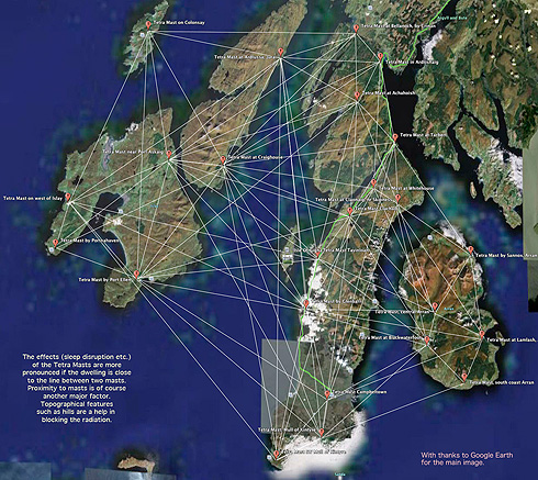 tetra masts - uk map